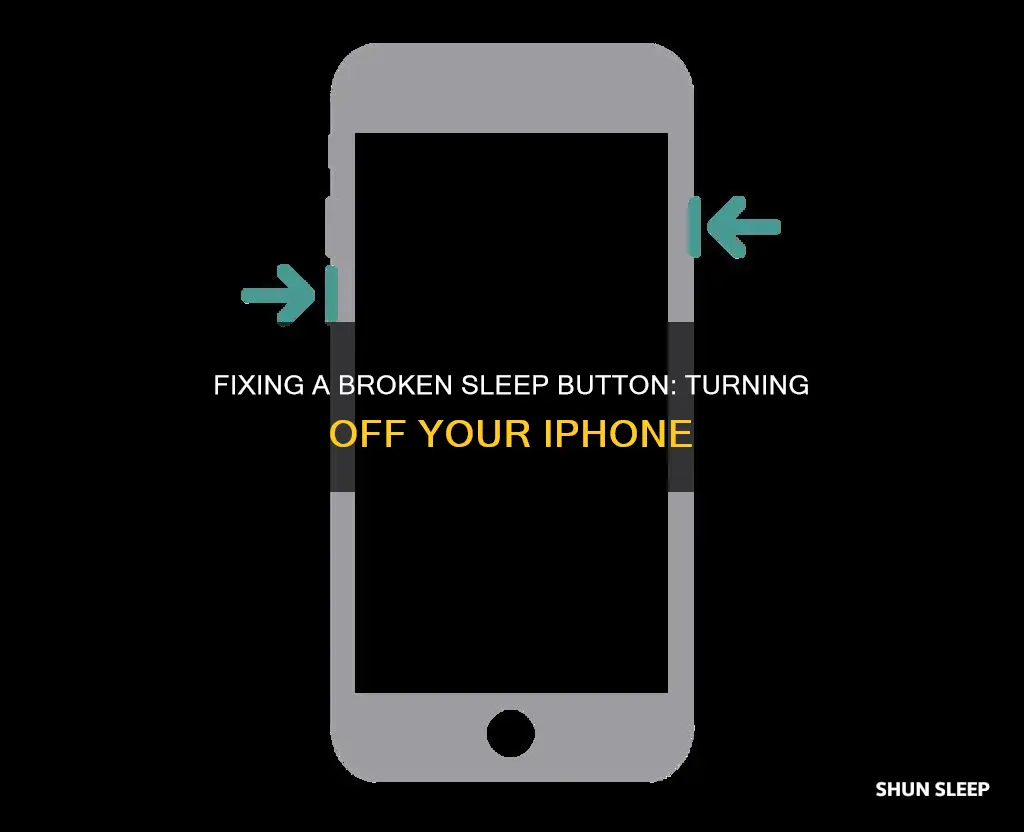how to turn off iphone when sleep button doesn