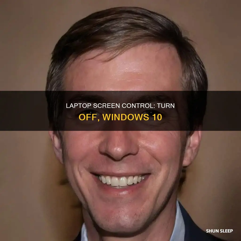 how to turn off laptop screen without sleep windows 10