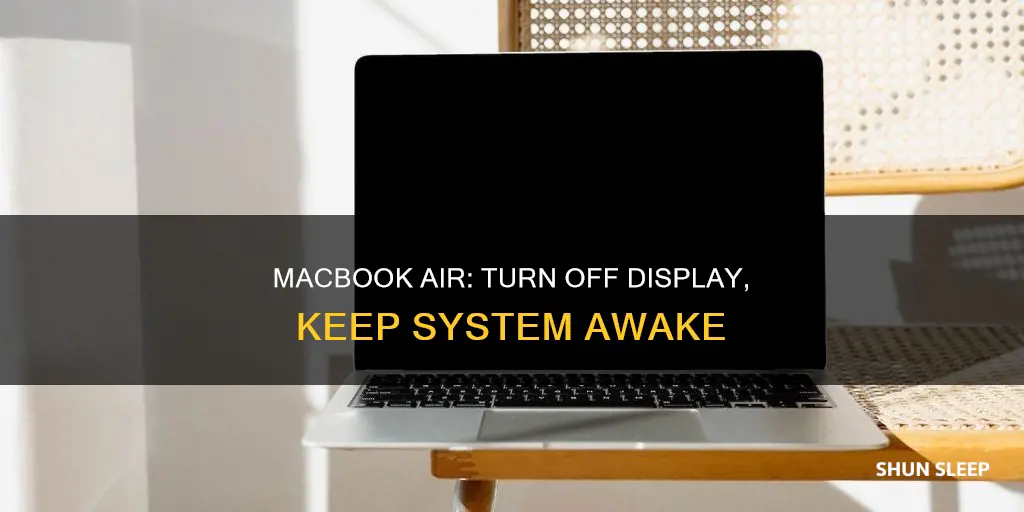 how to turn off macbook air display without sleep