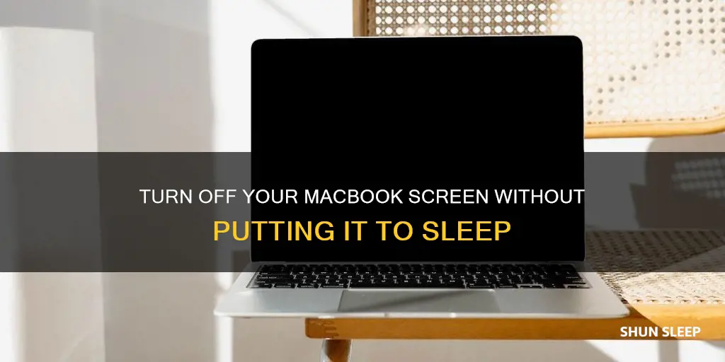 how to turn off macbook screen without sleep