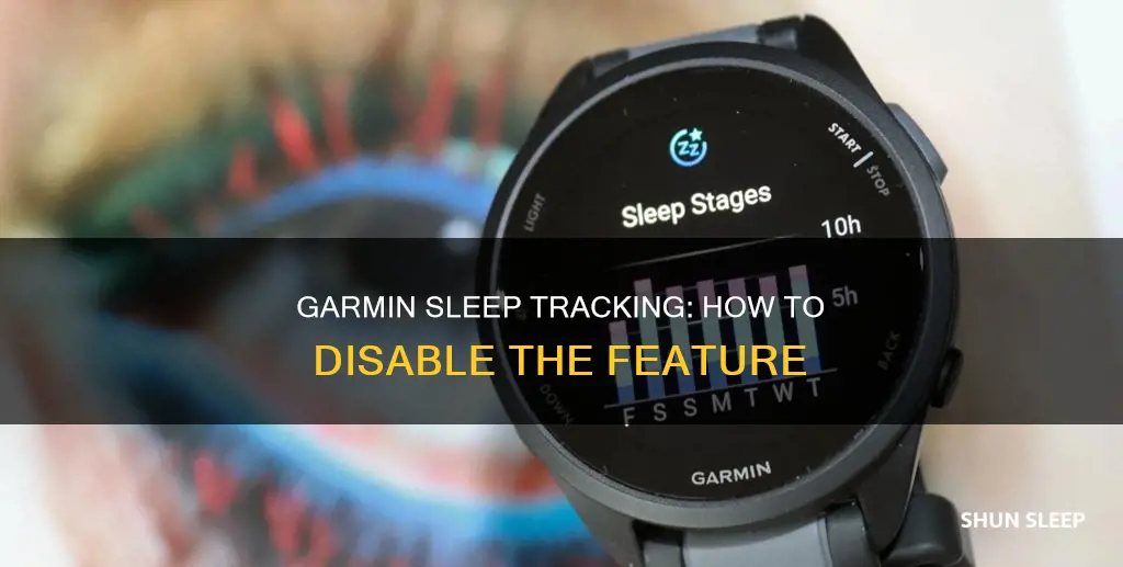how to turn off sleep tracking garmin