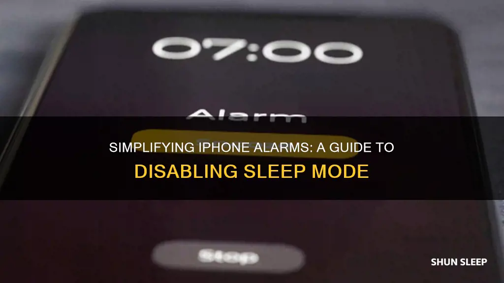 how to turn off sleep wake up alarm on iphone