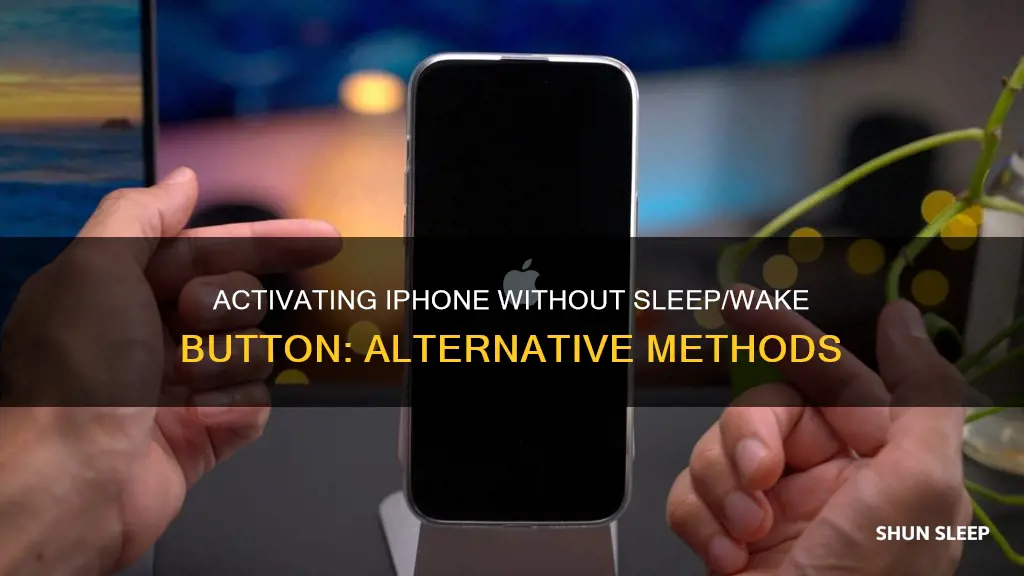 how to turn on iphone without sleep wake button