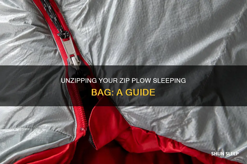 how to unzip zip plow sleeping bag