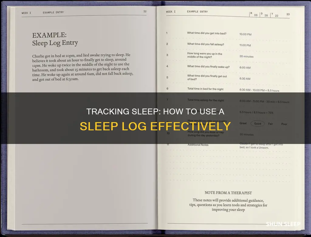 how to use a sleep log