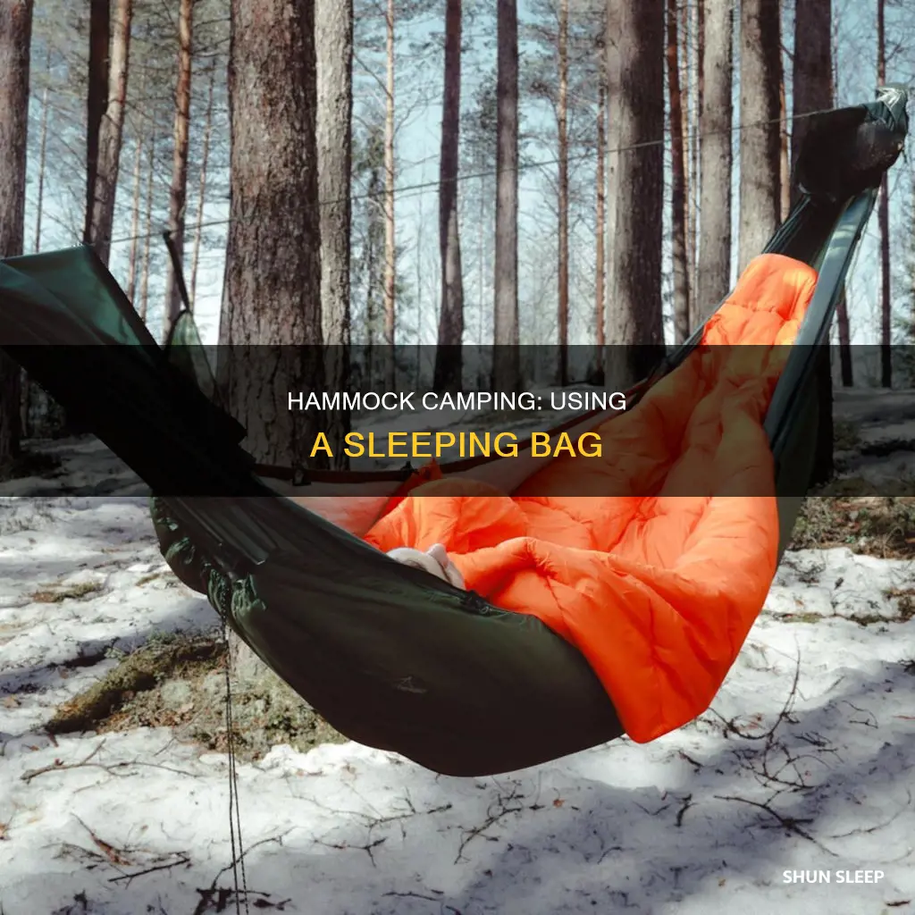 how to use a sleeping bag in a hammock