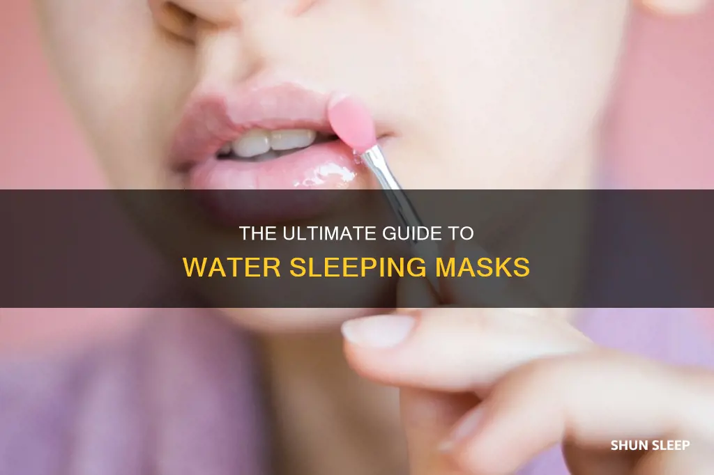 how to use a water sleeping mas