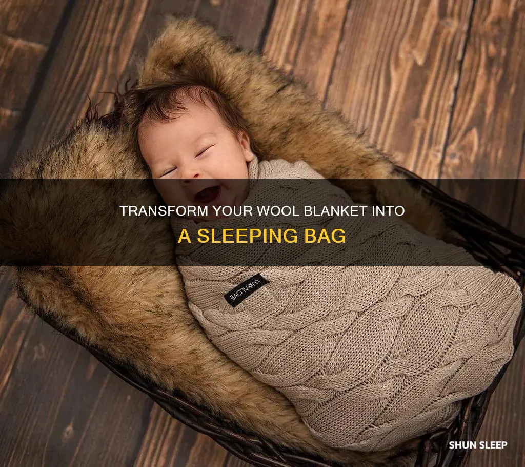 how to use a wool blanket as a sleeping bag