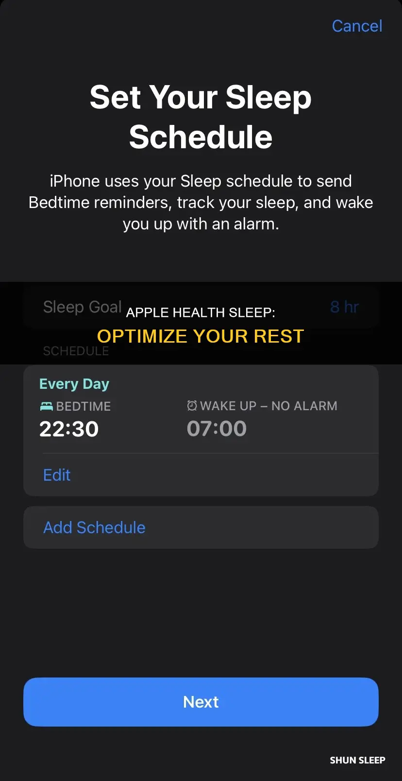 how to use apple health sleep