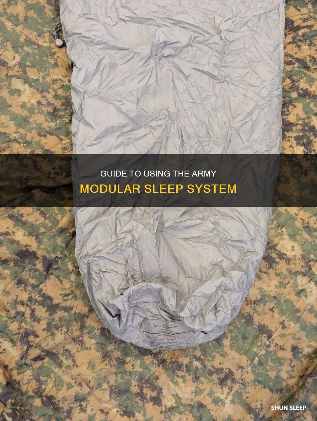 how to use army modular sleep system