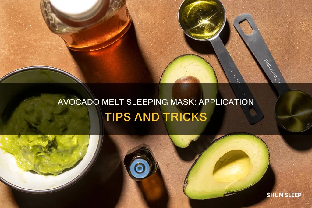 how to use avocado melt sleeping mask