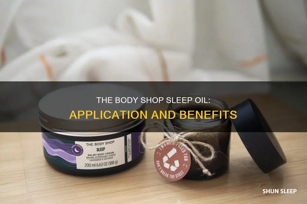 how to use body shop sleep essential oil