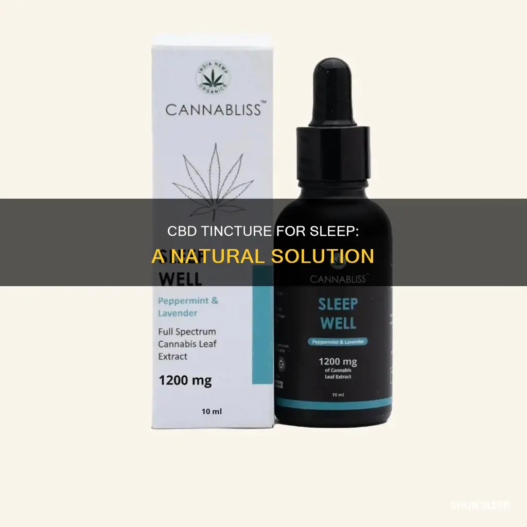 how to use cbd tincture for sleep