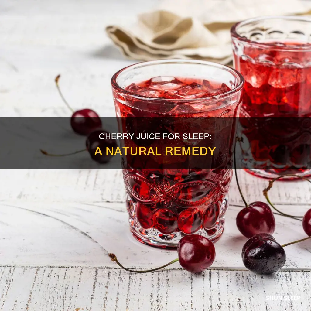 how to use cherry juice for sleep