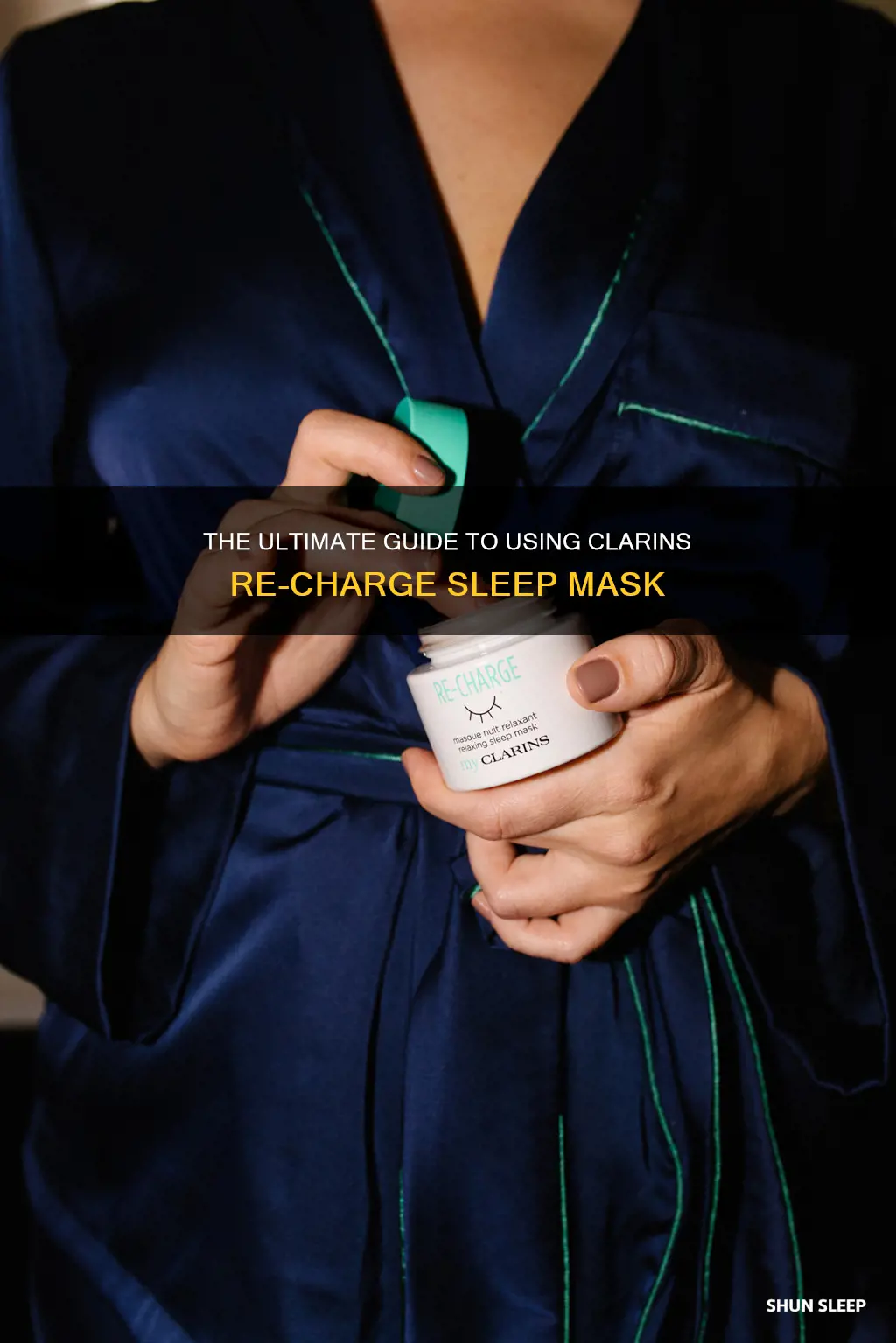 how to use clarins re charge sleep mask