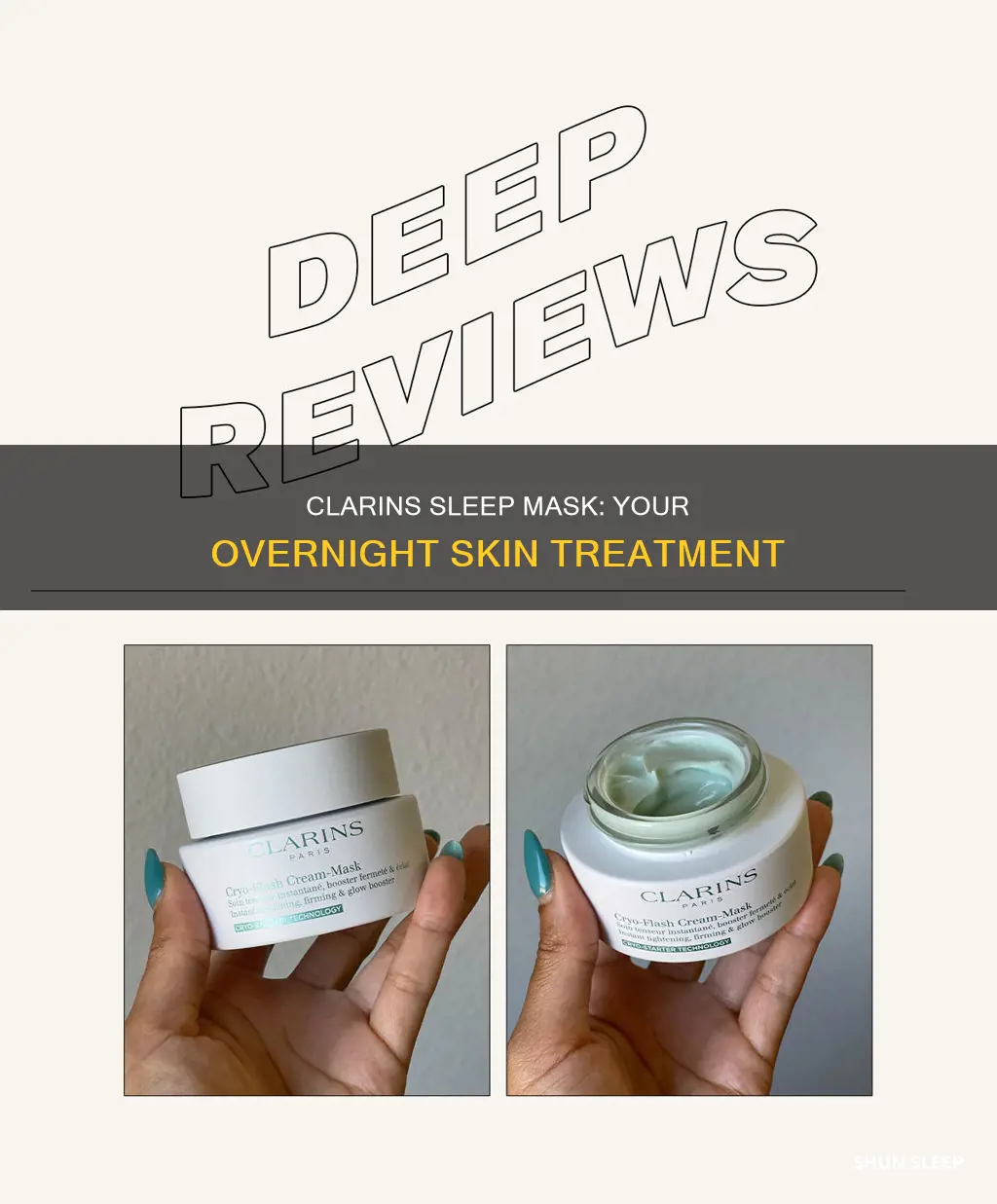 how to use clarins sleep mask
