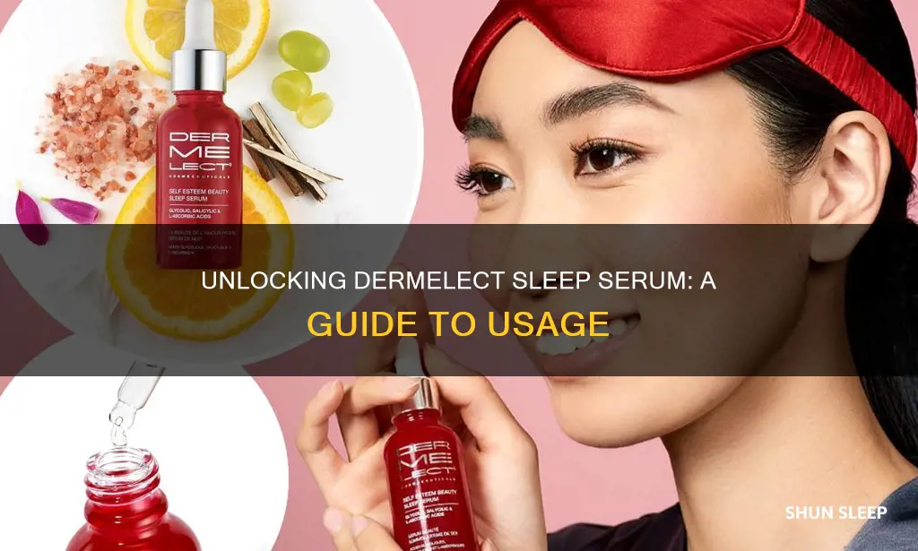 how to use dermelect sleep serum