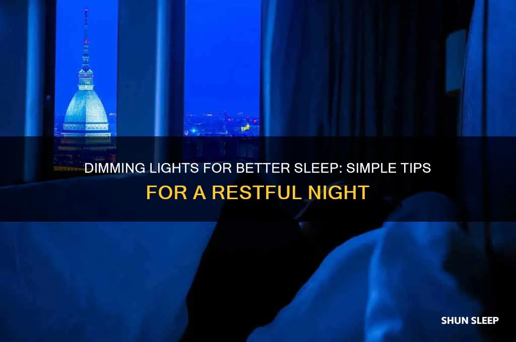 how to use dimming lights to help you sleep
