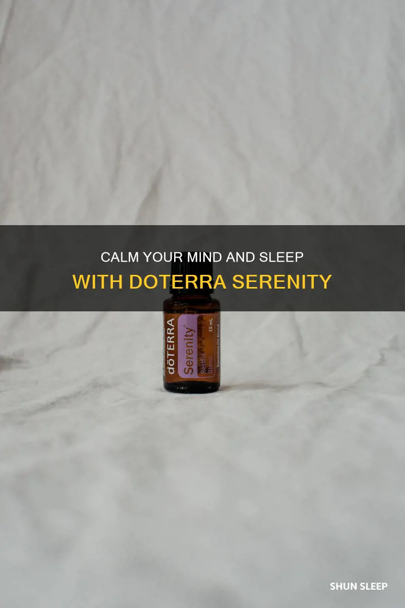 how to use doterra serenity for sleep