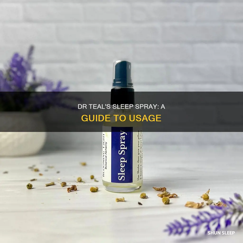 how to use dr teals sleep spray