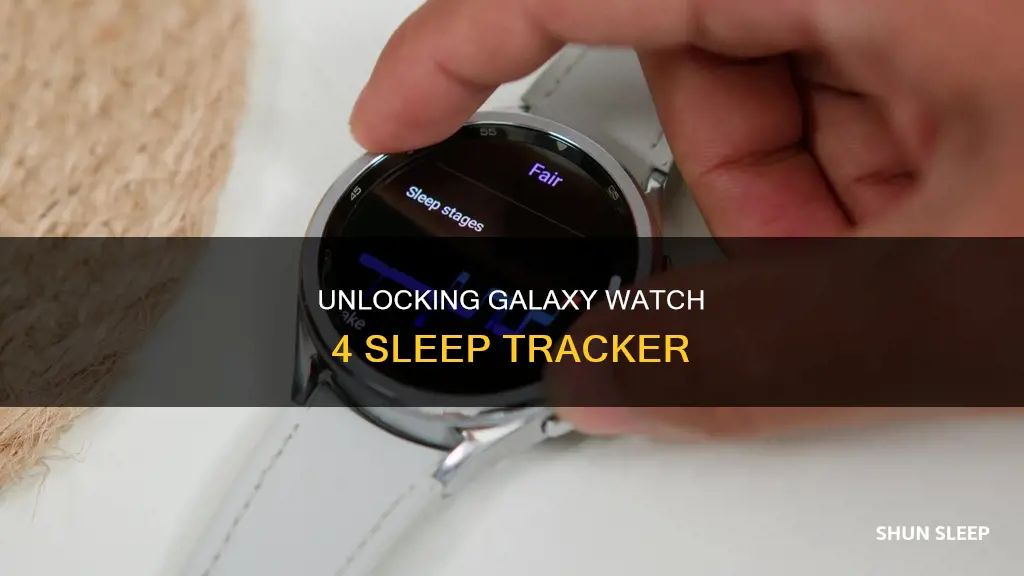 how to use galaxy watch 4 sleep tracker