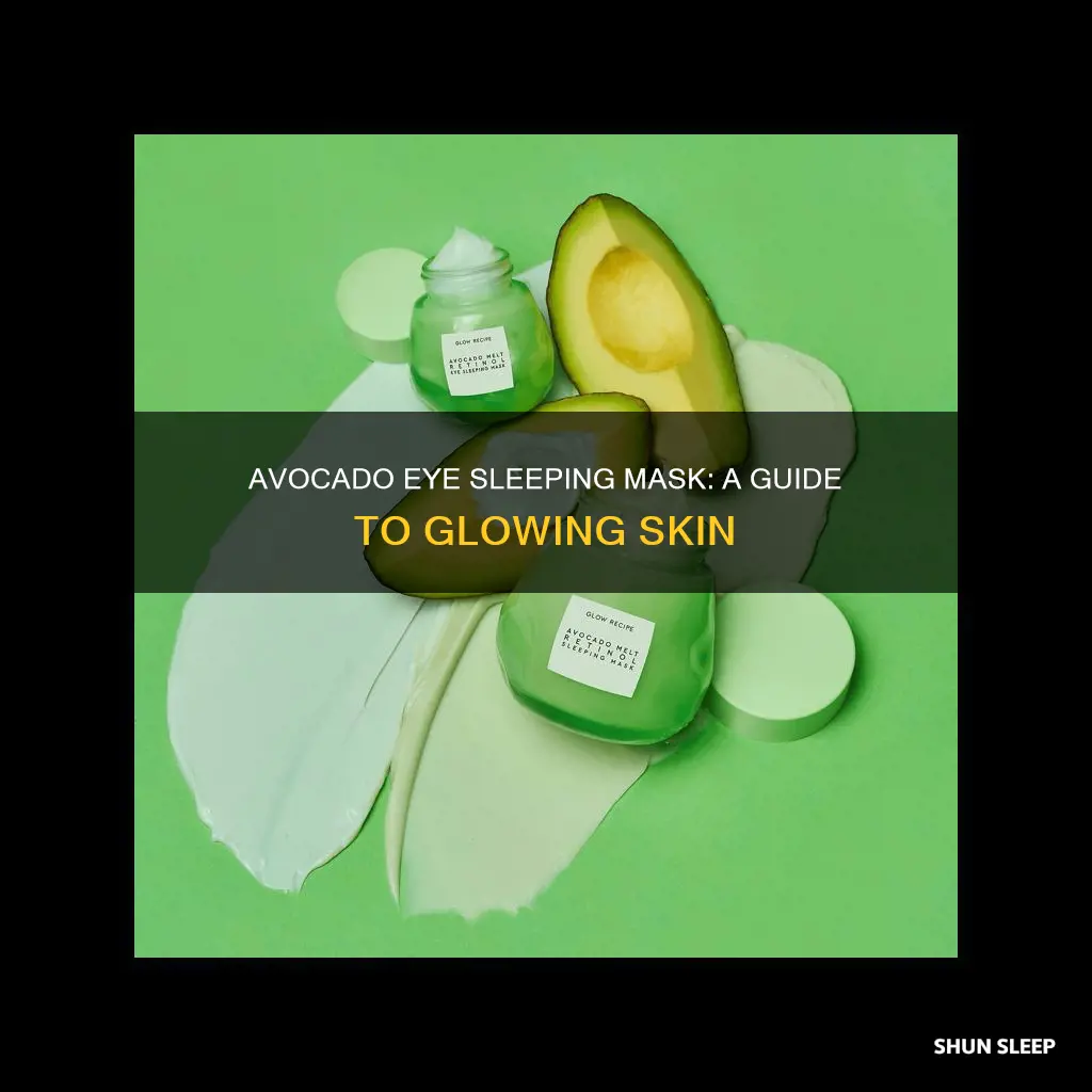 how to use glow recipe avocado eye sleeping mask