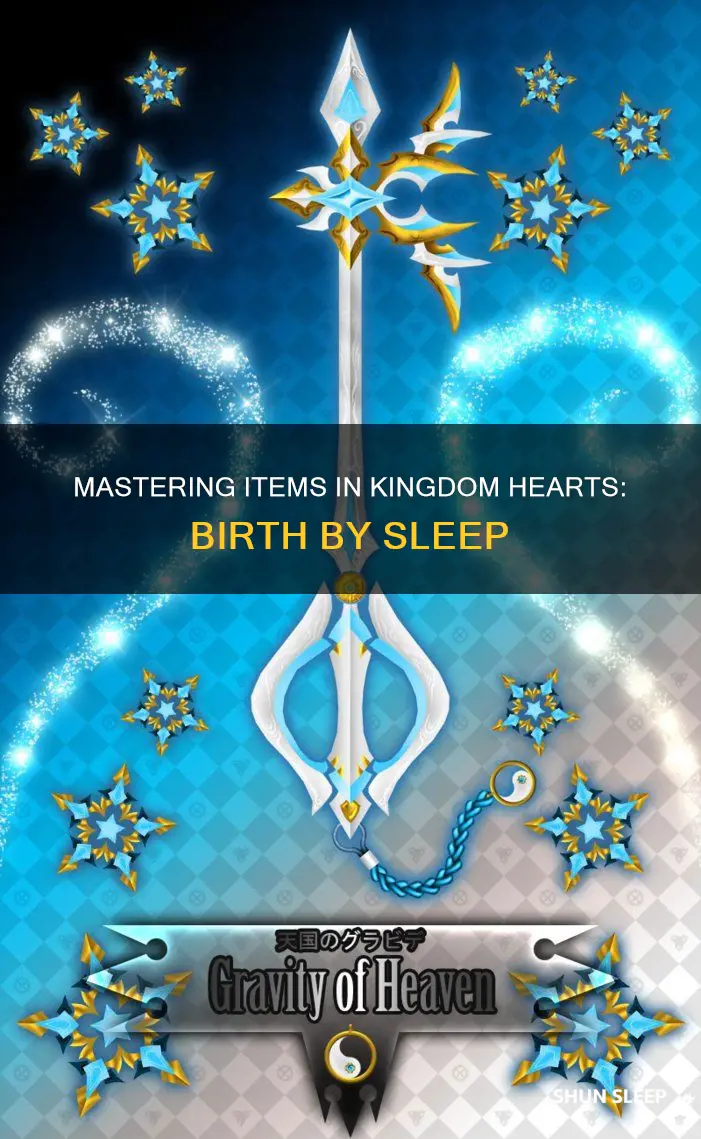 how to use items in kingdom hearts birth by sleep