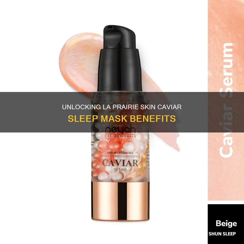 how to use la prairie skin caviar sleep mask