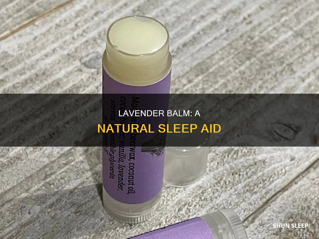 how to use lavender balm for sleep