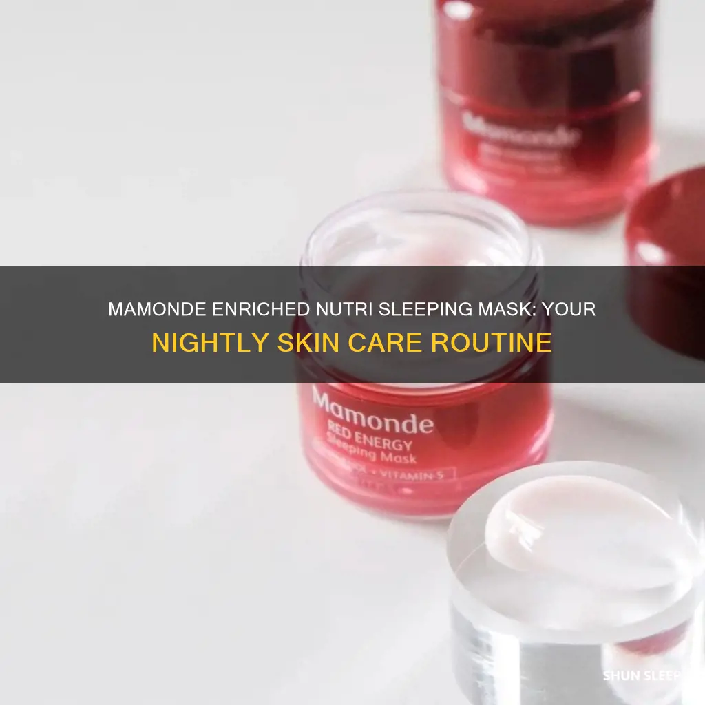 how to use mamonde enriched nutri sleeping mask