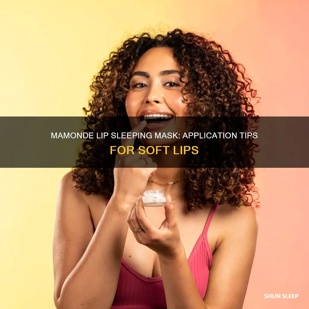 how to use mamonde lip sleeping mask