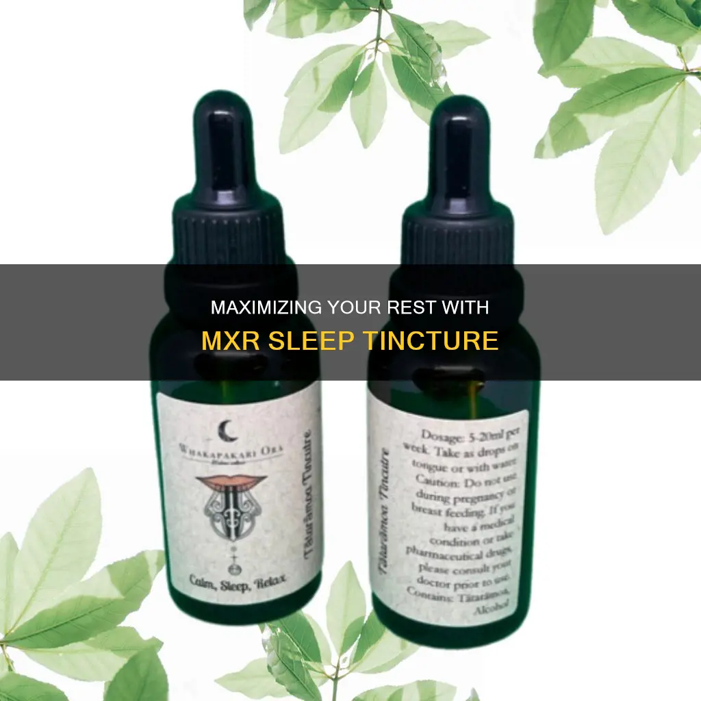 how to use mxr sleep tincture