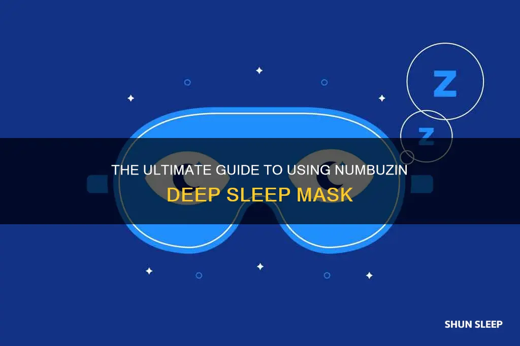 how to use numbuzin deep sleep mask
