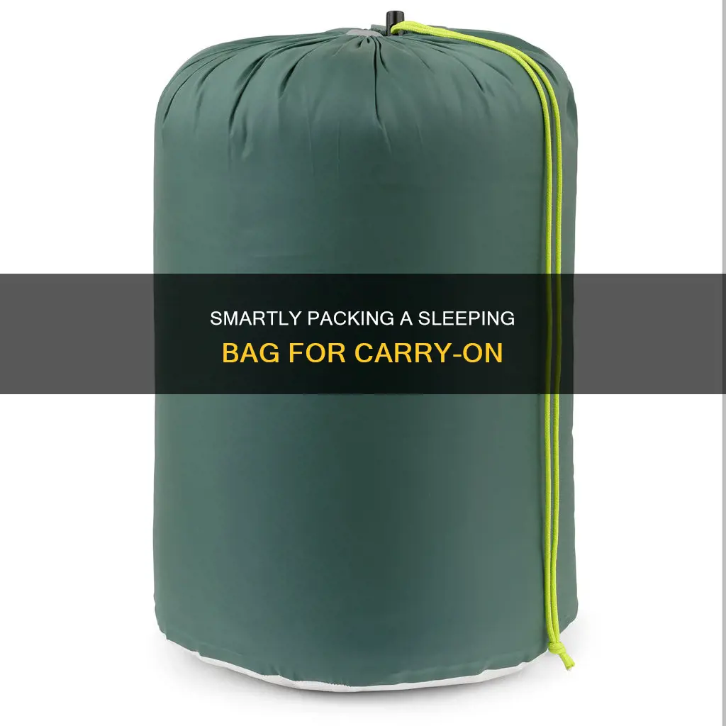how to use pack sleeping bag as carry on
