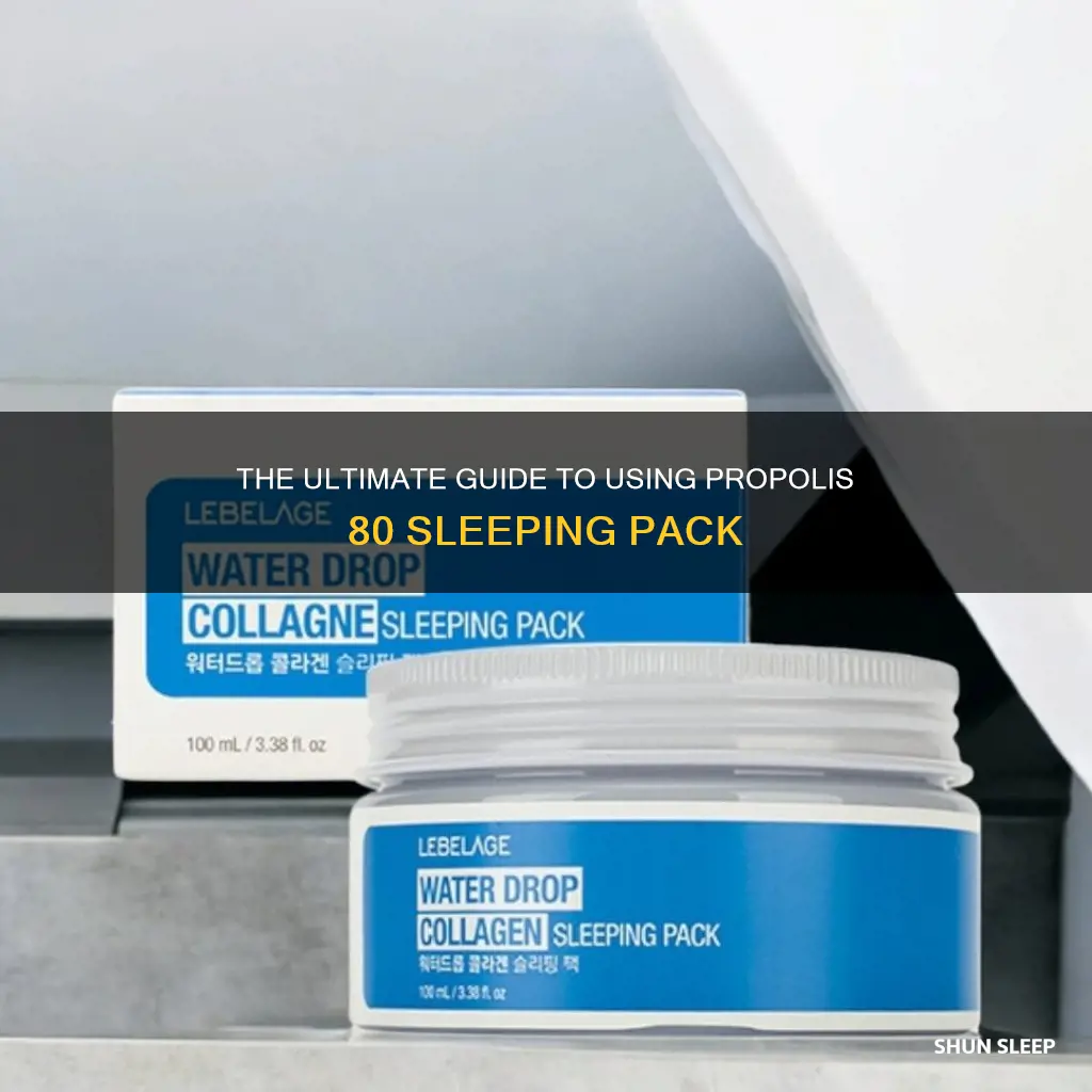how to use pureheals propolis 80 sleeping pack