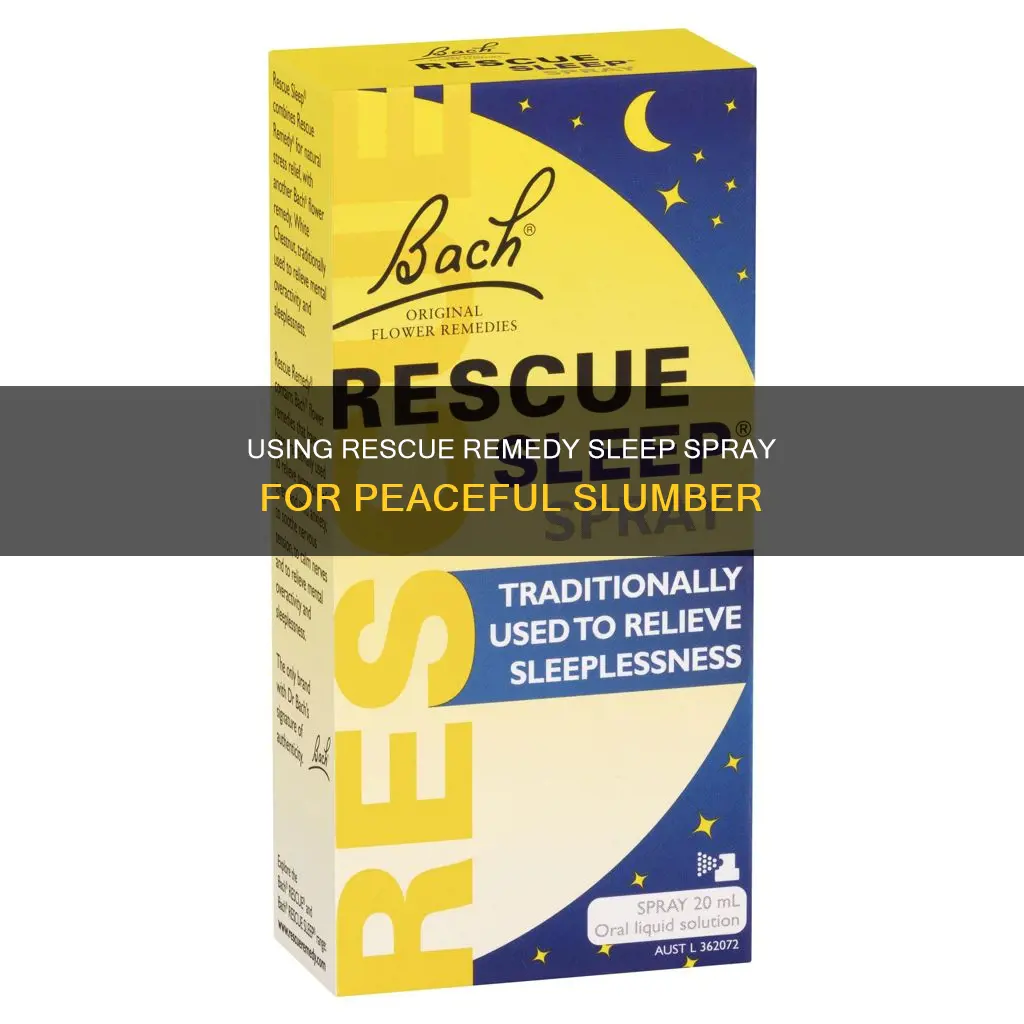 how to use rescue remedy sleep spray