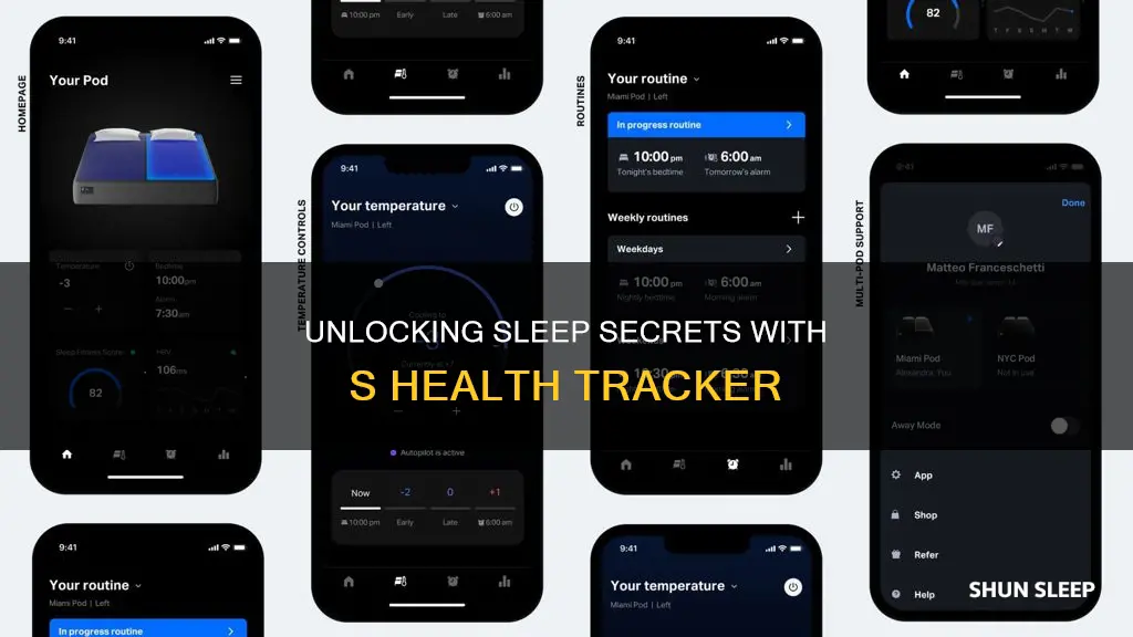 how to use s health sleep tracker