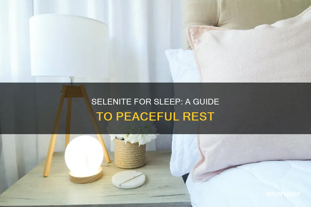how to use selenite for sleep