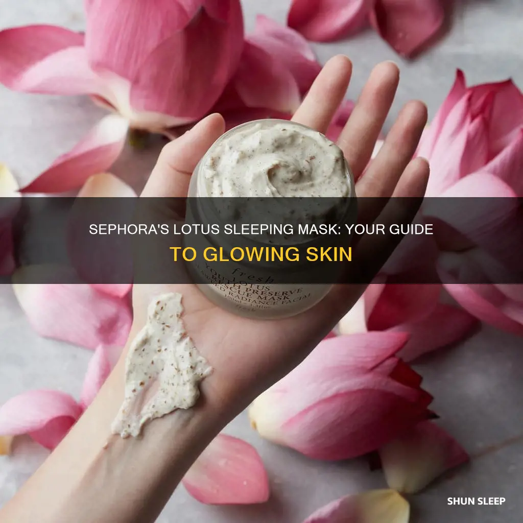 how to use sephora lotus sleeping mask