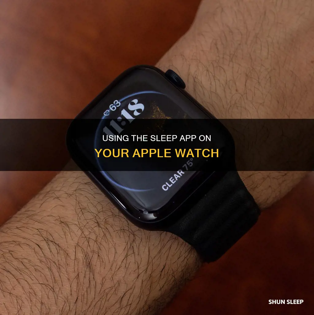 how to use sleep app on iwatch