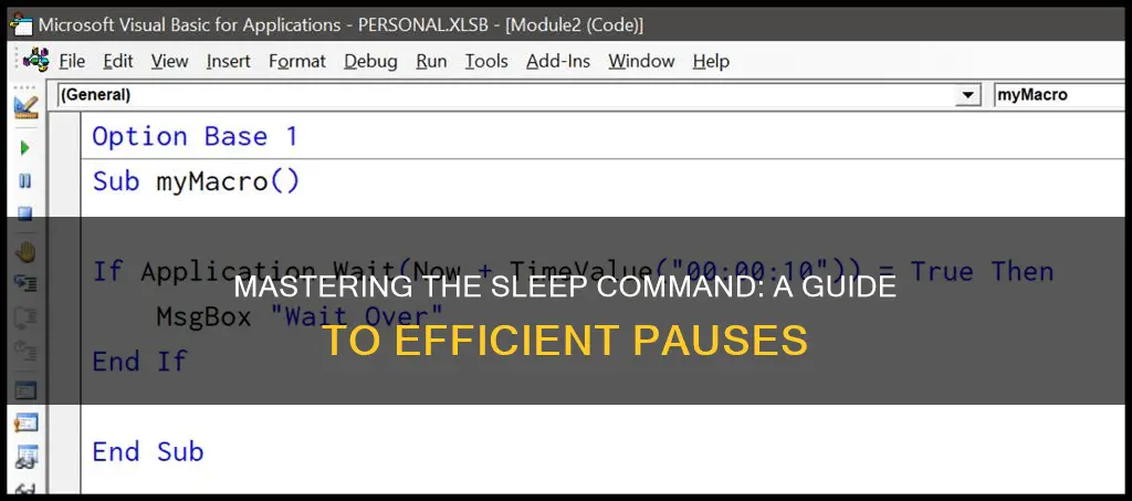 how to use sleep command