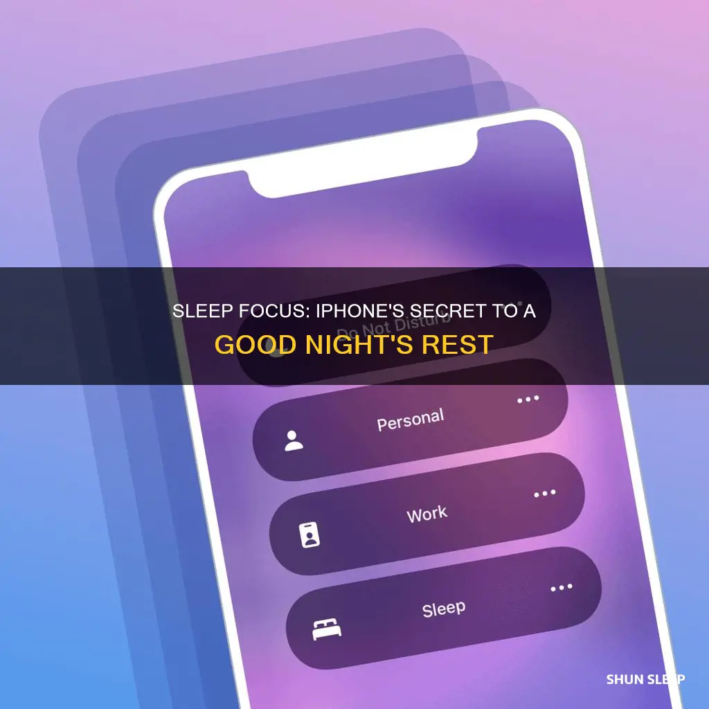 how to use sleep focus on iphone