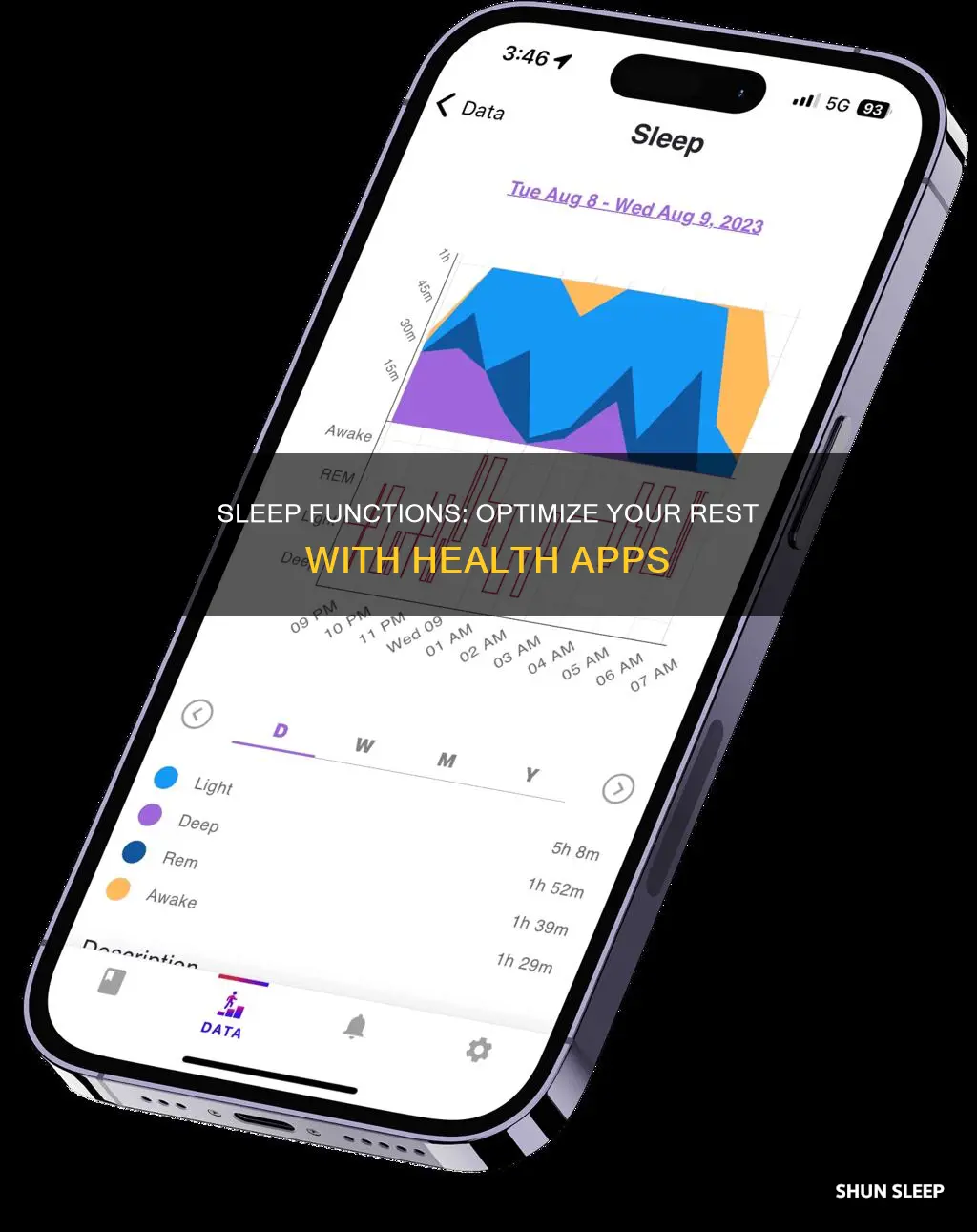 how to use sleep function in health app