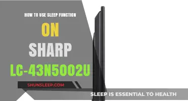 Sharp LC-43N5002U: Activating the Sleep Function