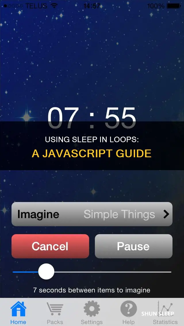 how to use sleep in loop javascript