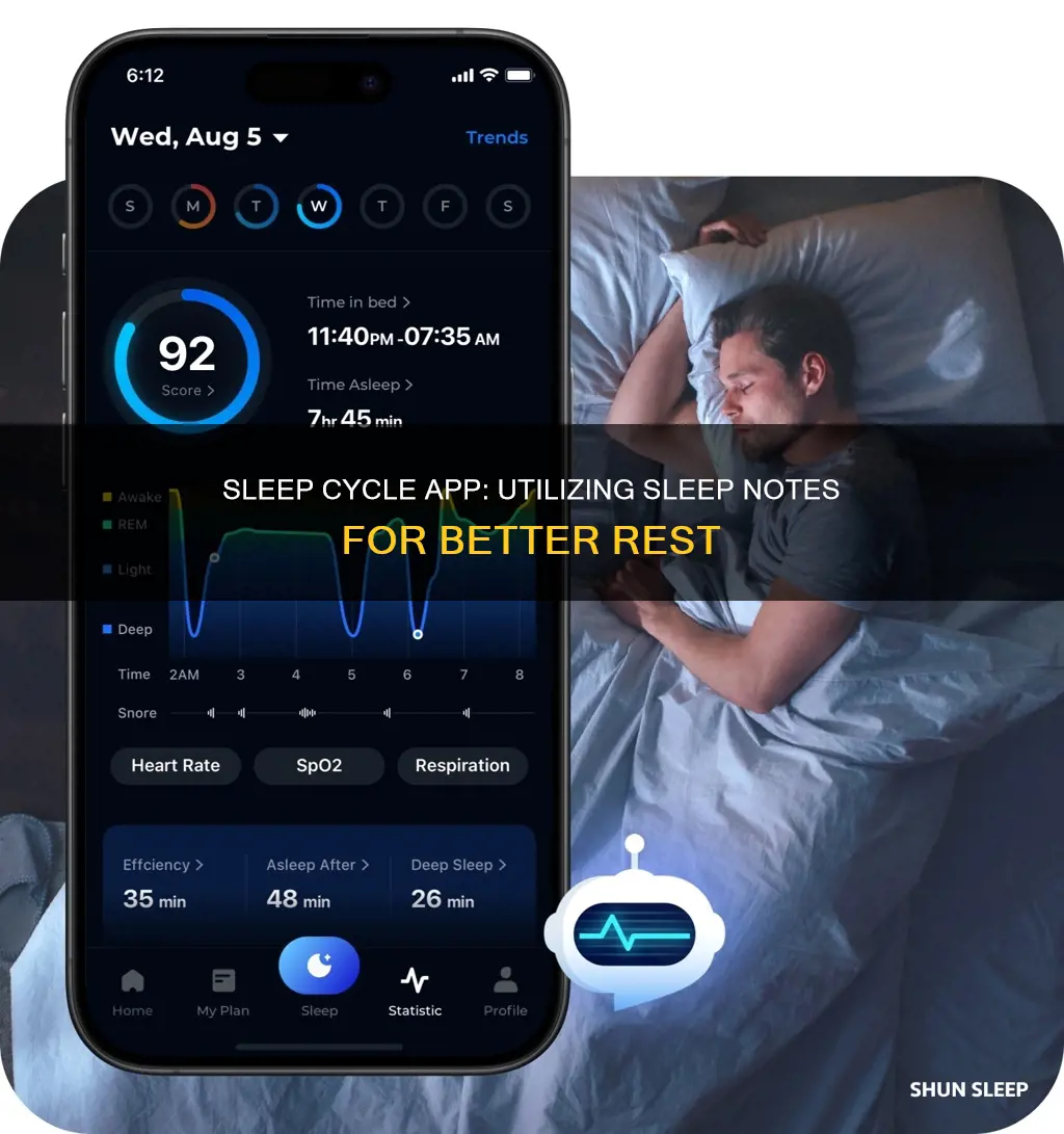 how to use sleep notes in sleep cycle app