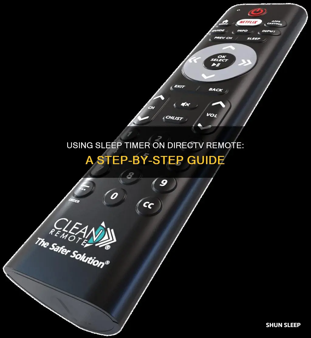 how to use sleep timer on directv remote