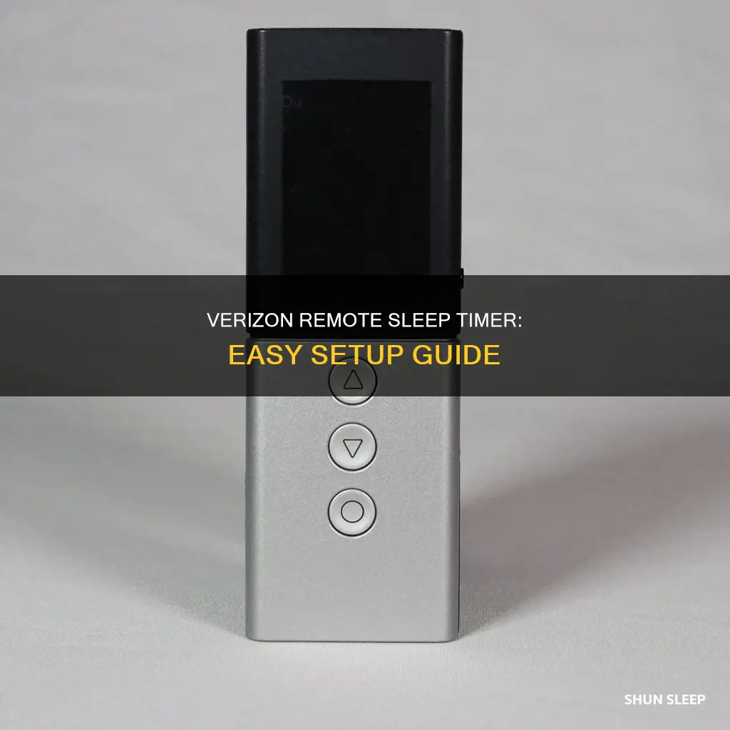 how to use sleep timer on verizon remote