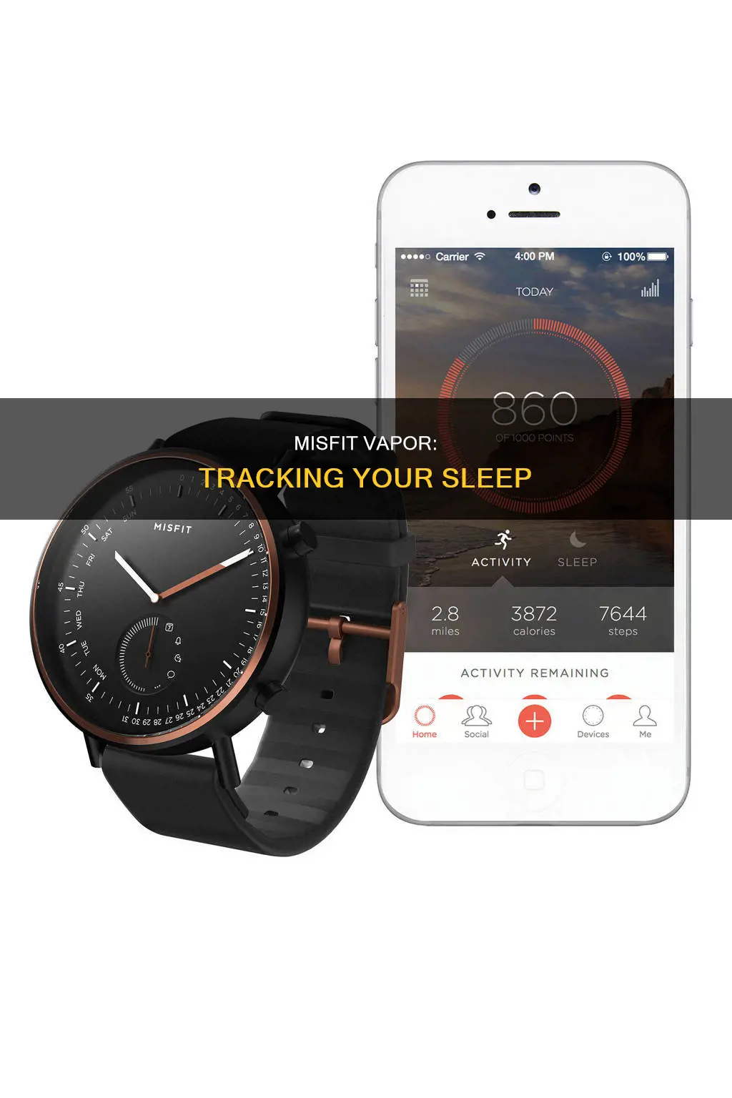 how to use sleep tracking misfit vapor