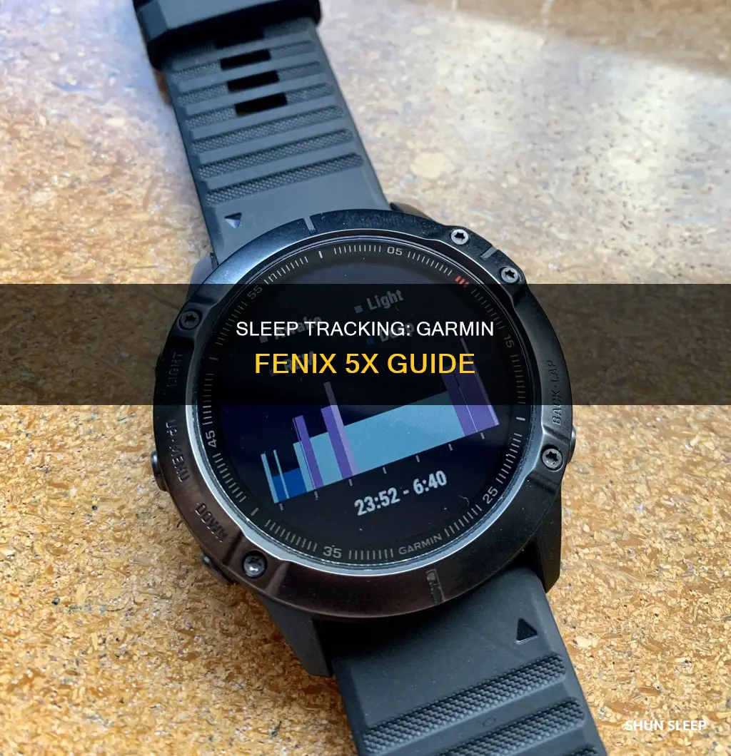 how to use sleep tracking on garmin fenix 5x